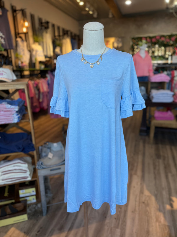 Blue ruffle dress