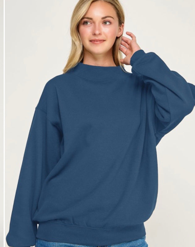 Solid mockneck