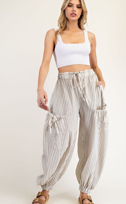 Striped jogger pants