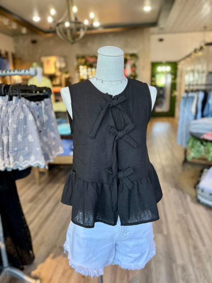 Linen tie tank