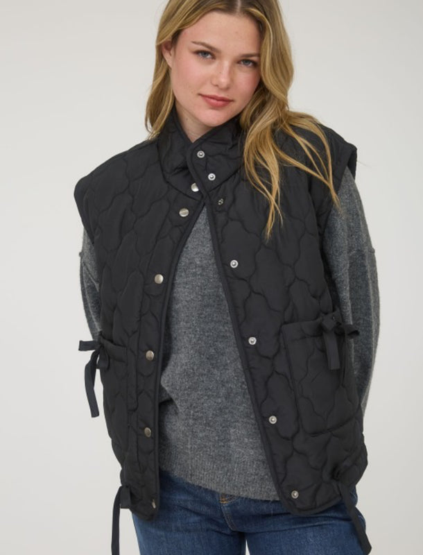 Black quilt vest