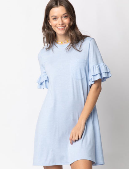 Blue ruffle dress