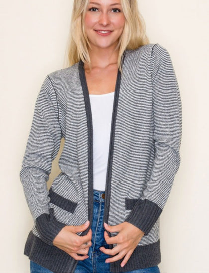 Pinstripe cardigan