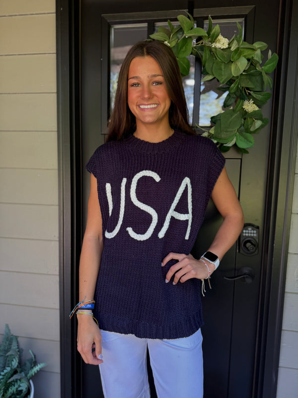 USA navy knit