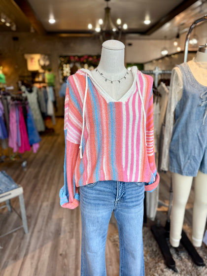 Coral blue pullover