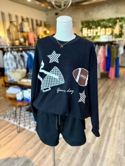 Black football pullover