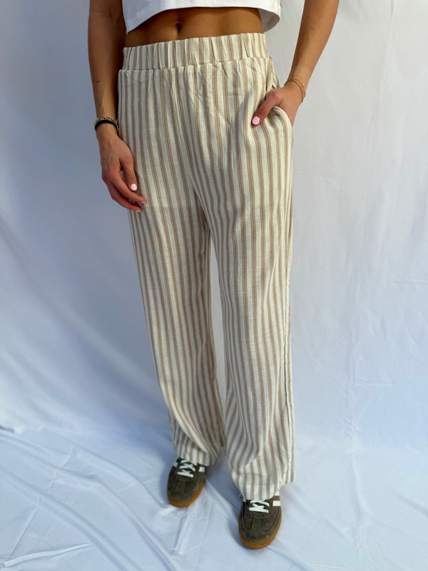 Khaki stripe pants