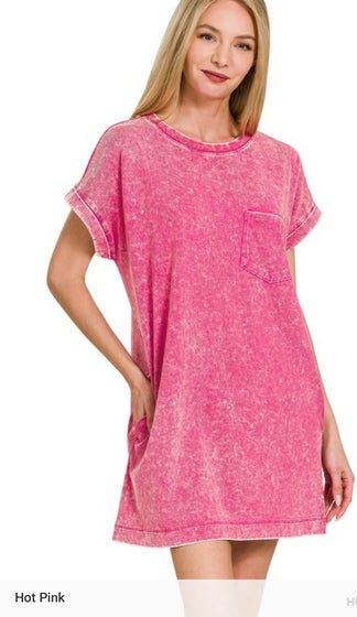 Mineral wash dress
