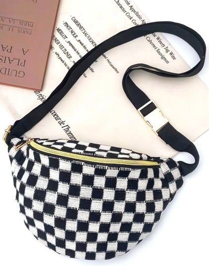 Checkered sling bag