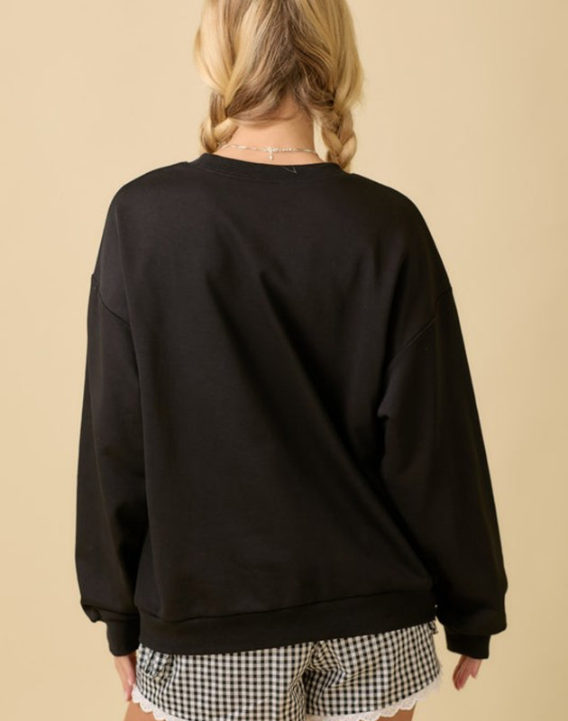 Black football pullover