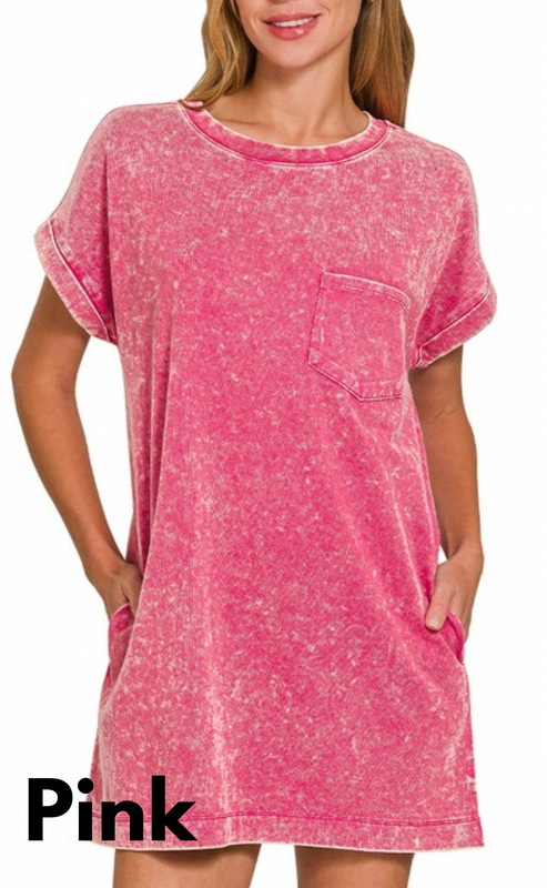 Mineral wash dress