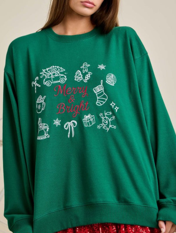Merry and bright pullover