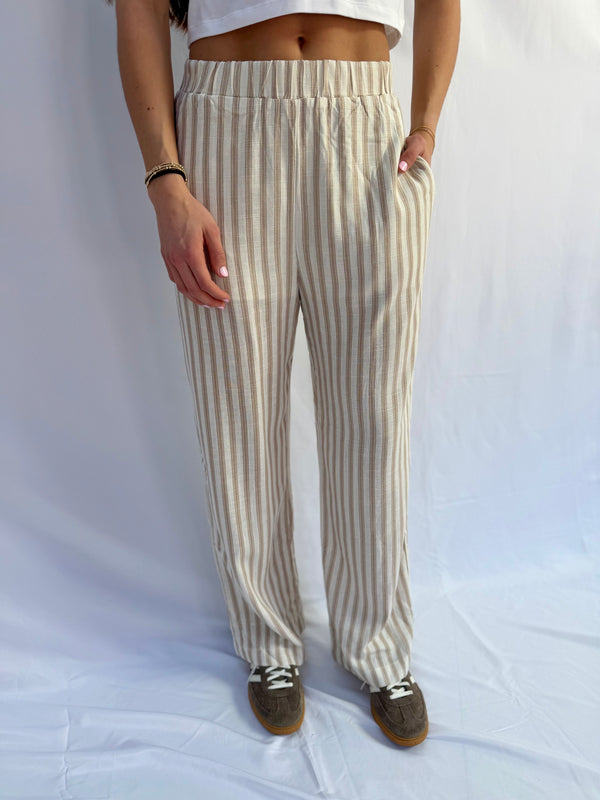 Khaki stripe pants