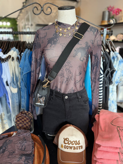 Cowgirl mesh top