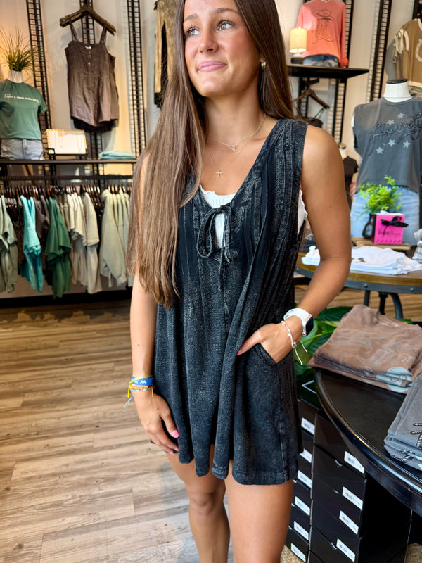 Pleated romper