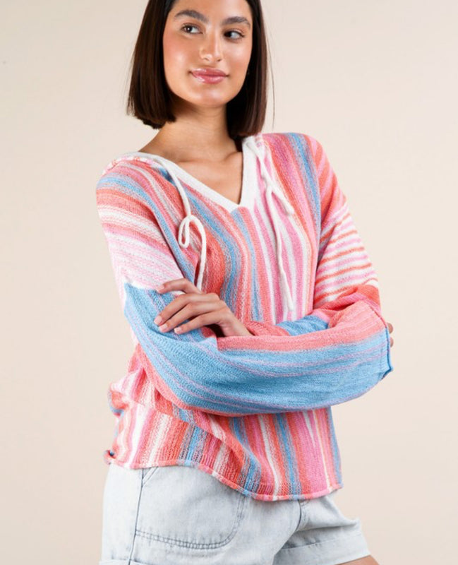 Coral blue pullover