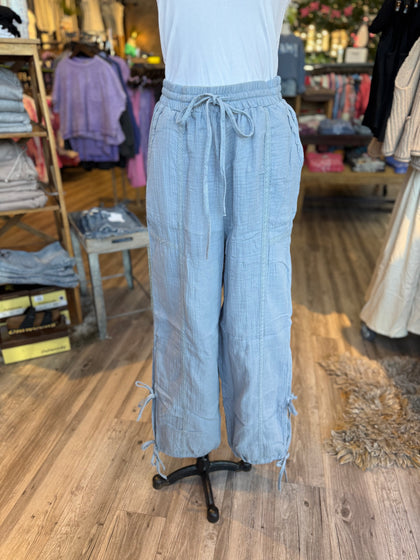 Blue tie joggers