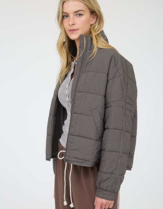 Quilted square jacket