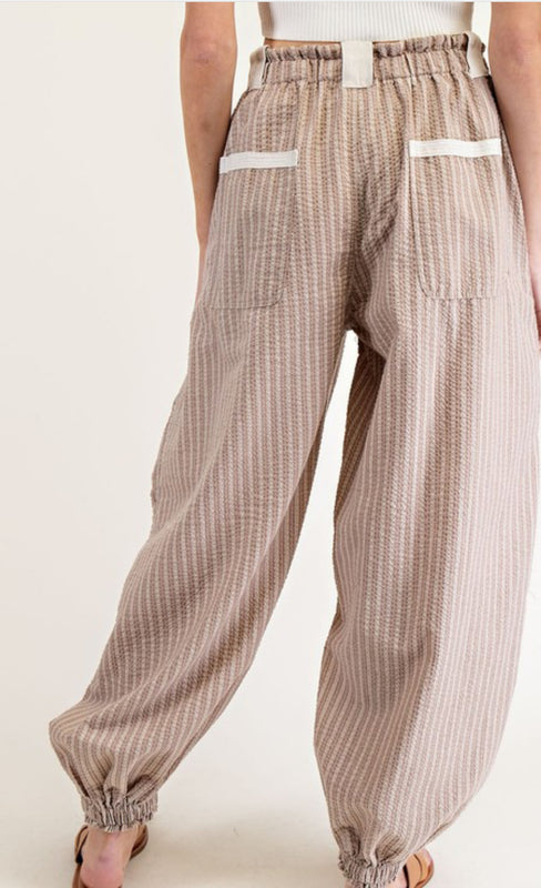 Striped jogger pants