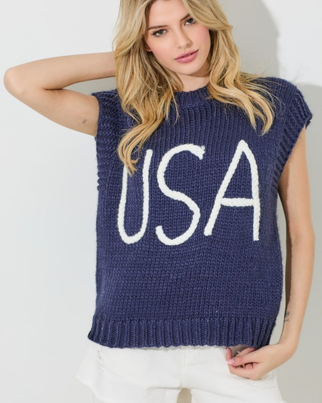 USA navy knit