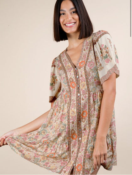 Natural print dress