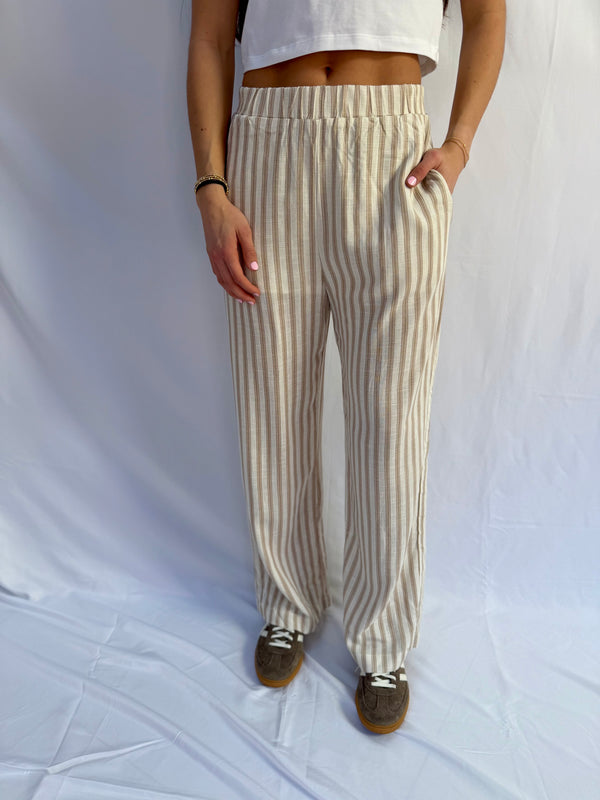 Khaki stripe pants