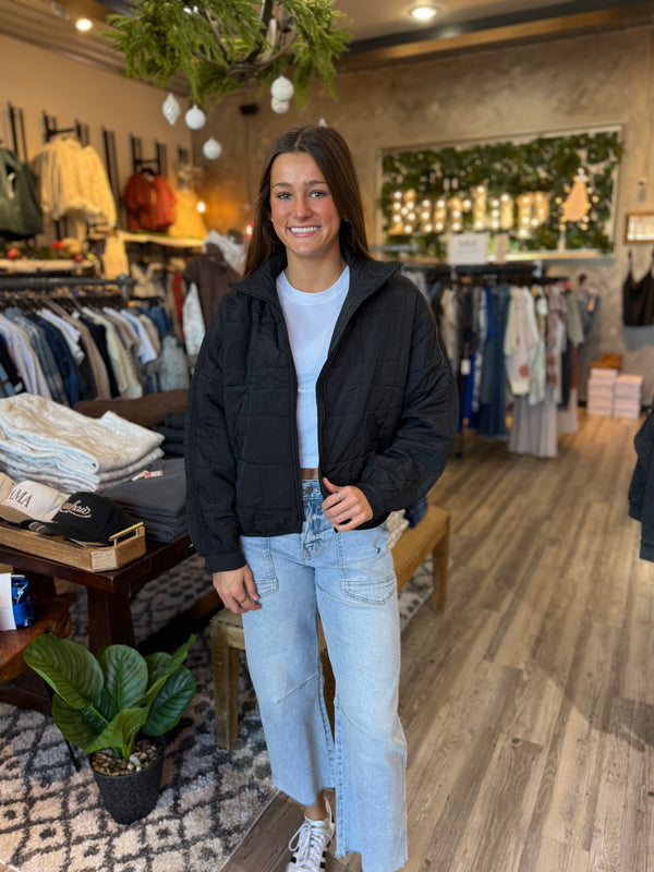 Quilted square jacket