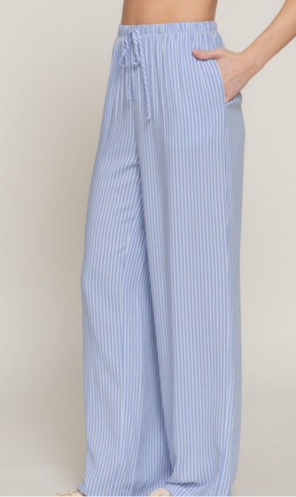 Blue stripe pants