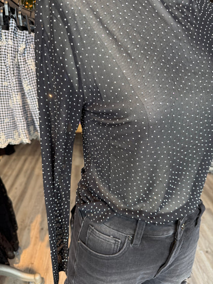 Rhinestone layering top
