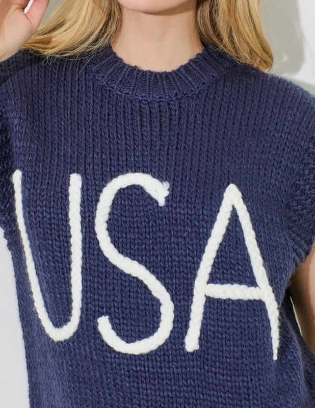 USA navy knit