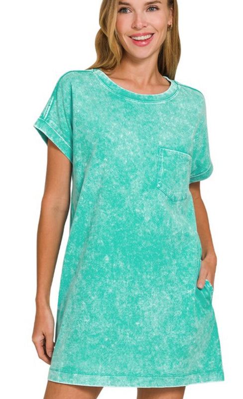 Mineral wash dress