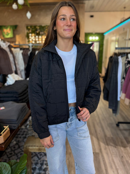 Quilted square jacket