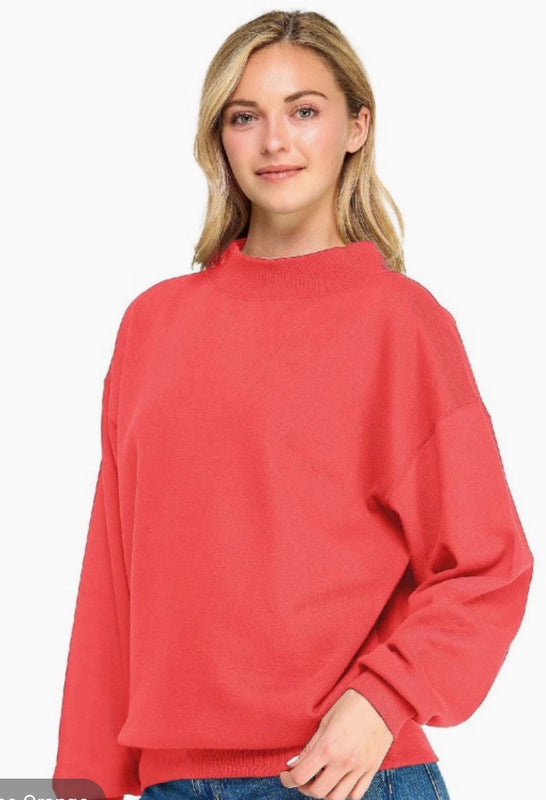 Solid mockneck