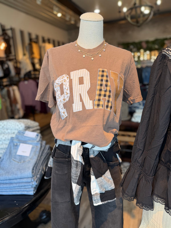 Brown pray tee