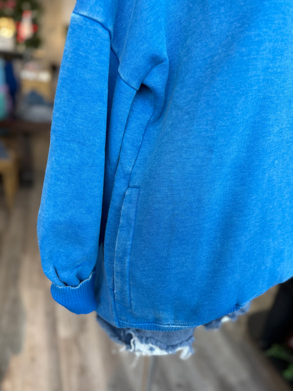 Ocean blue pullover