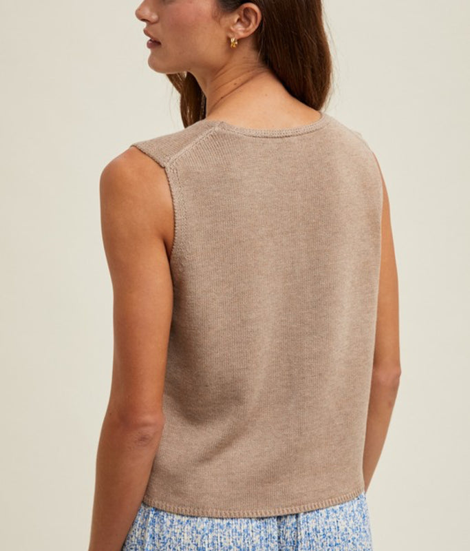 Stone knit vest