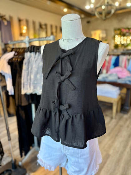Linen tie tank
