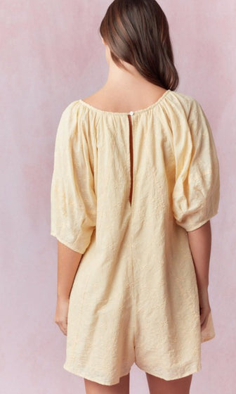 Yellow bow romper