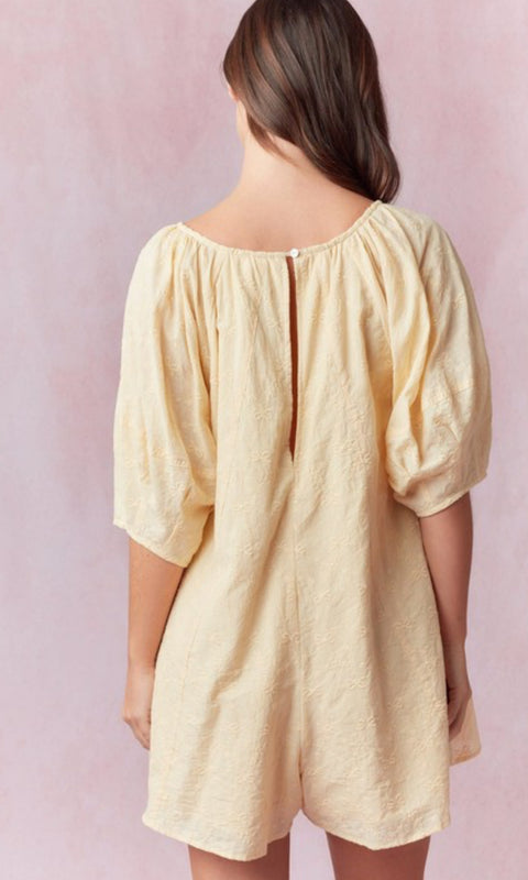 Yellow bow romper