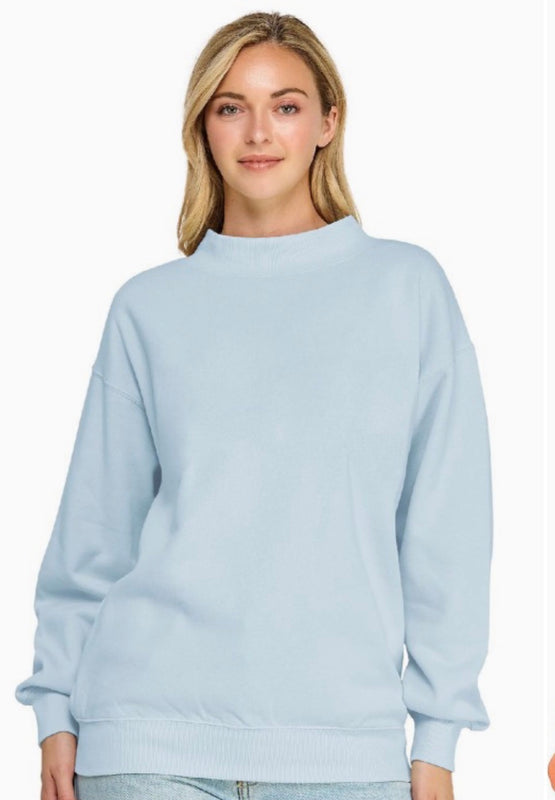 Solid mockneck