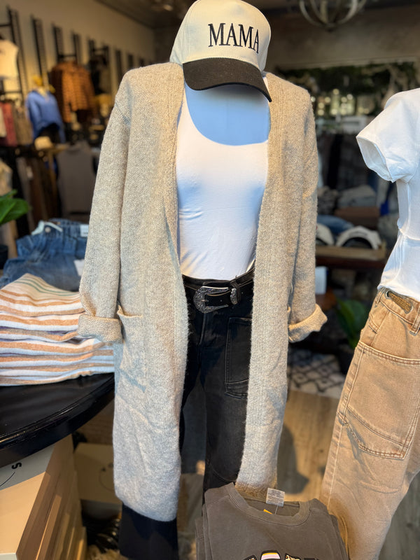 Tan long cardigan