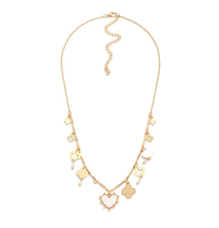 Heart charm necklace