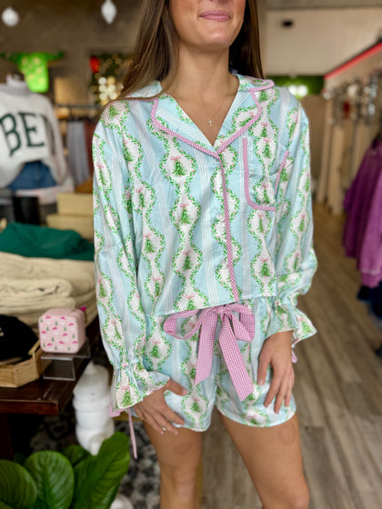 Christmas gingham pj set