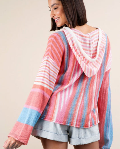 Coral blue pullover