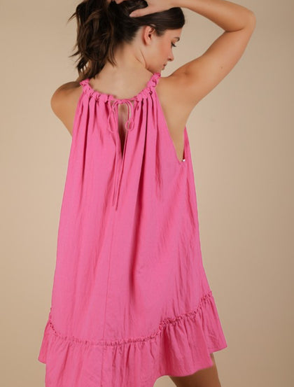 Pink halter dress