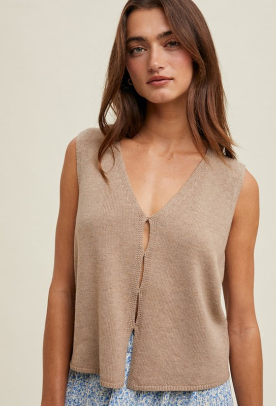 Stone knit vest