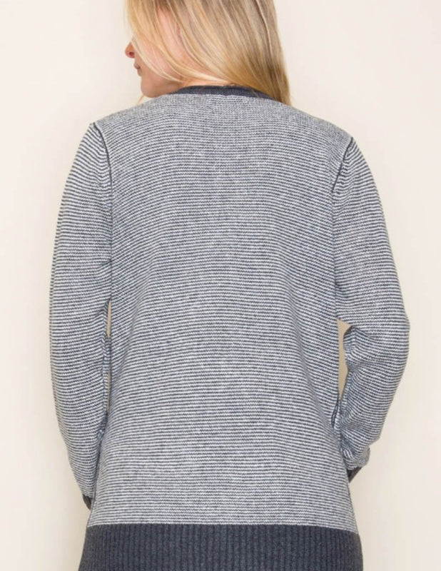Pinstripe cardigan