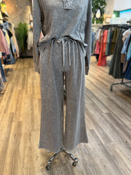 Charcoal ribbed pants