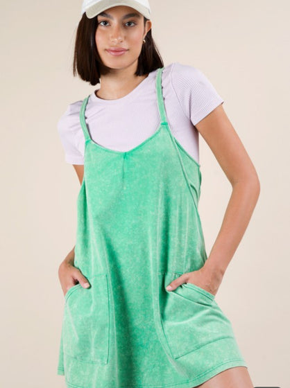 Green romper dress