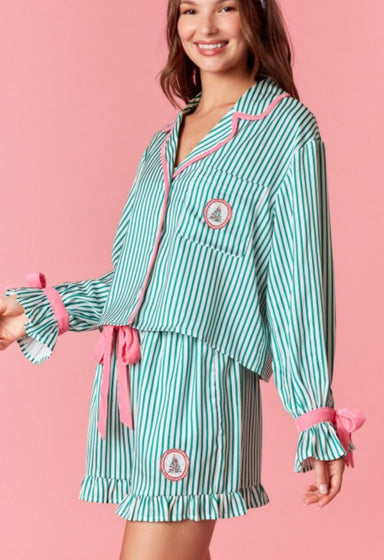 Stripe tree pj set